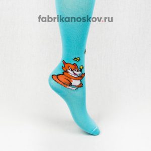 Детские колготки с изображением лисички
