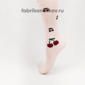 Детские колготки с изображением вишенок