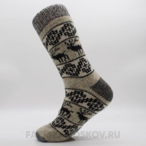 Мужские шерстяные носки с оленями