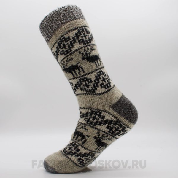 Мужские шерстяные носки с оленями Мужские шерстяные носки с оленями