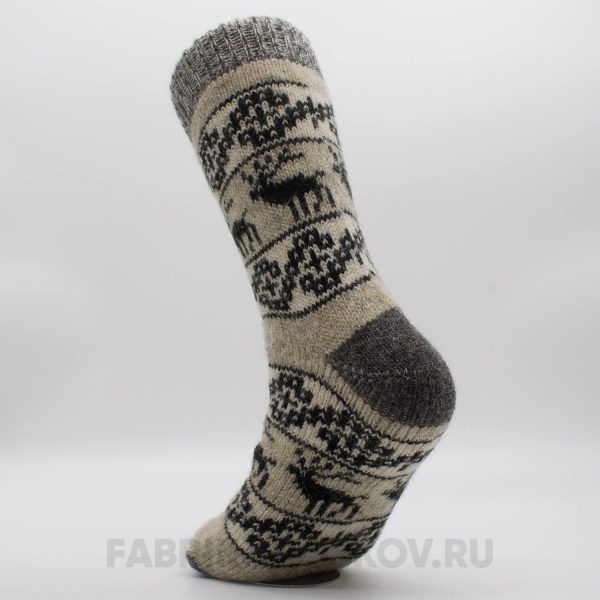 Мужские шерстяные носки с оленями Мужские шерстяные носки с оленями