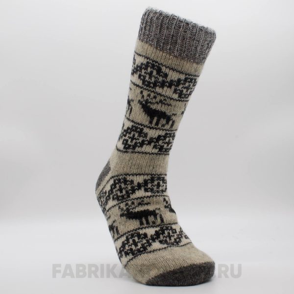 Мужские шерстяные носки с оленями Мужские шерстяные носки с оленями