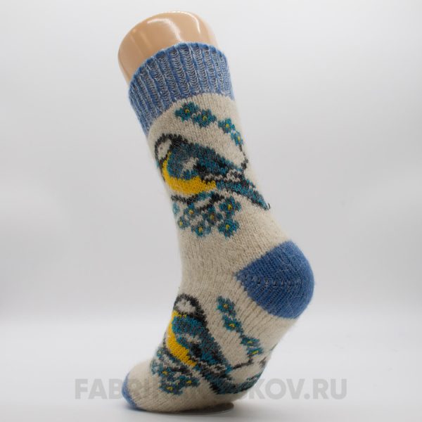 Шерстяные мужские носки со снегирем Шерстяные мужские носки со снегирем