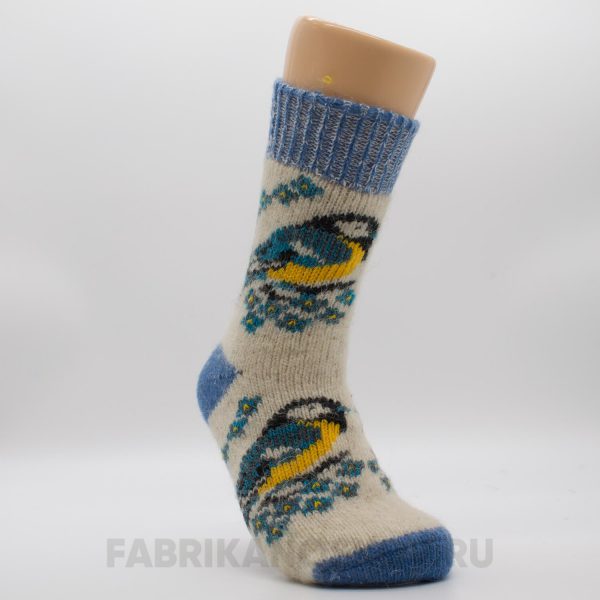Шерстяные мужские носки со снегирем Шерстяные мужские носки со снегирем
