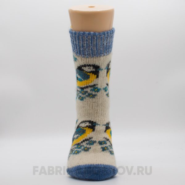 Шерстяные мужские носки со снегирем Шерстяные мужские носки со снегирем