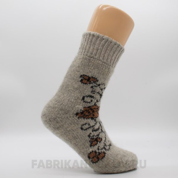 Женские шерстяные носки с розами Женские шерстяные носки с розами