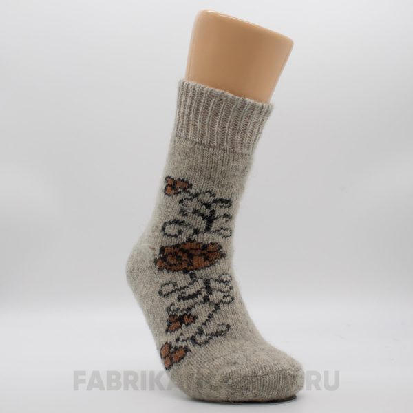 Женские шерстяные носки с розами Женские шерстяные носки с розами