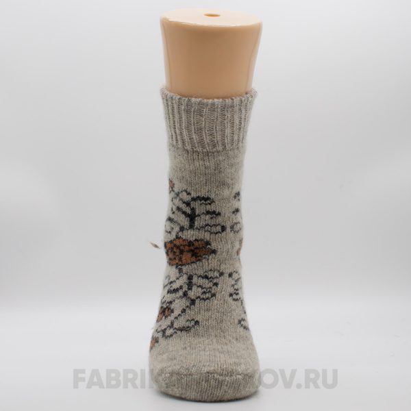 Женские шерстяные носки с розами Женские шерстяные носки с розами