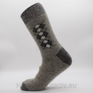 Мужские шерстяные носки с ромбами