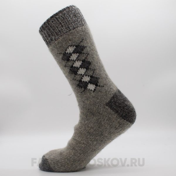 Мужские шерстяные носки с ромбами Мужские шерстяные носки с ромбами
