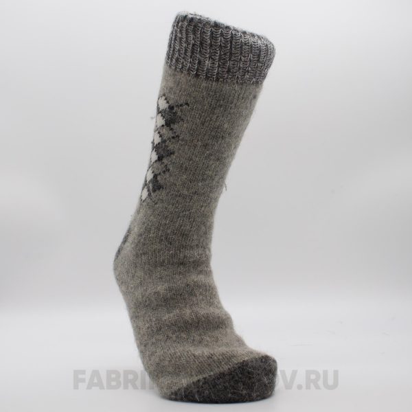 Мужские шерстяные носки с ромбами Мужские шерстяные носки с ромбами