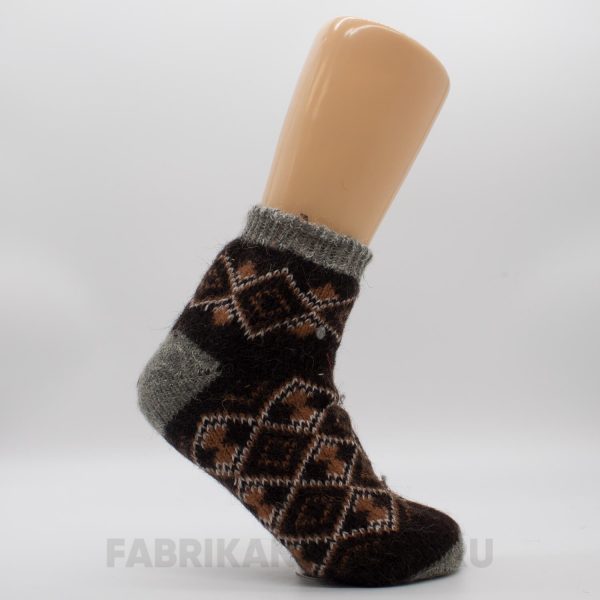 Короткие шерстяные мужские носки в ромбик Короткие шерстяные мужские носки в ромбик