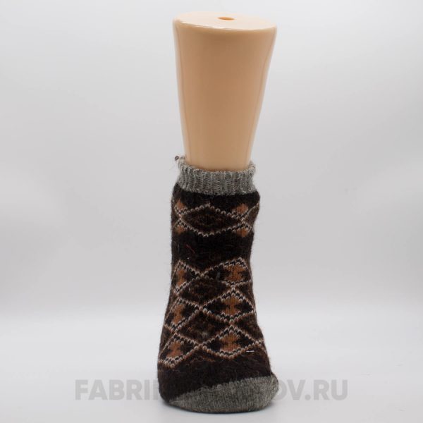 Короткие шерстяные мужские носки в ромбик Короткие шерстяные мужские носки в ромбик