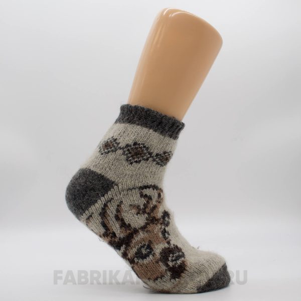 Мужские короткие шерстяные носки с оленем Мужские короткие шерстяные носки с оленем