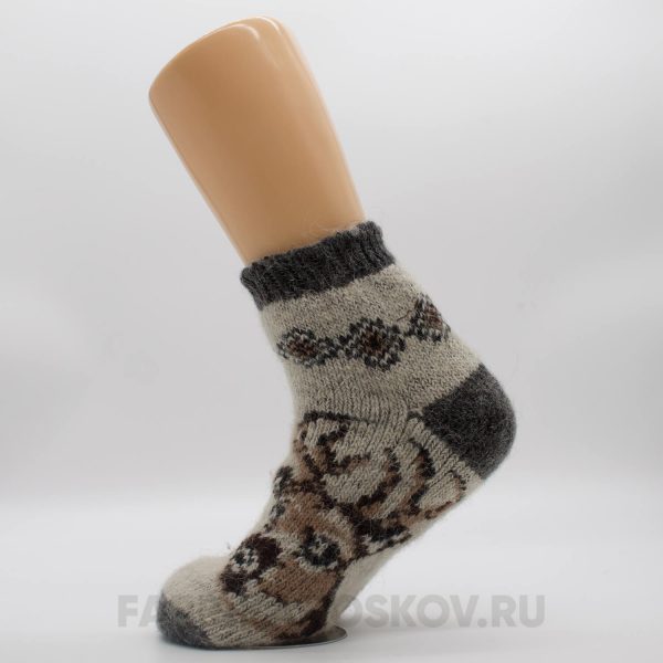 Мужские короткие шерстяные носки с оленем Мужские короткие шерстяные носки с оленем