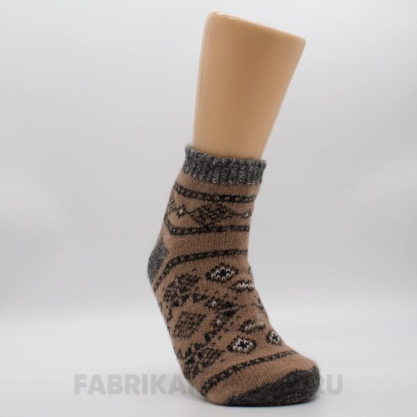 Мужские короткие шерстяные носки с орнаментом
