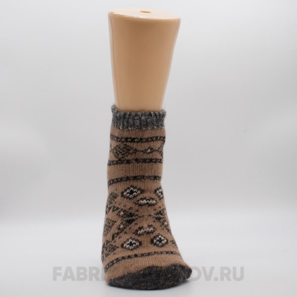 Мужские короткие шерстяные носки с орнаментом