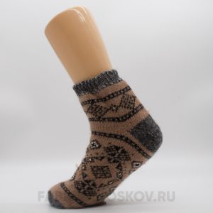Мужские короткие шерстяные носки с орнаментом