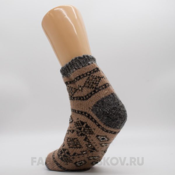 Мужские короткие шерстяные носки с орнаментом