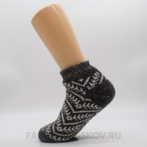 Мужские короткие шерстяные носки с полосками