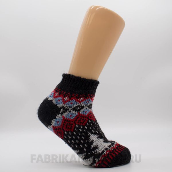 Мужские короткие шерстяные носки с елкой Мужские короткие шерстяные носки с елкой
