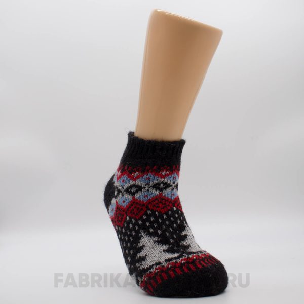 Мужские короткие шерстяные носки с елкой Мужские короткие шерстяные носки с елкой