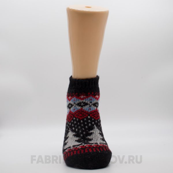 Мужские короткие шерстяные носки с елкой Мужские короткие шерстяные носки с елкой