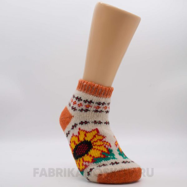 Женские короткие шерстяные носки с подсохнухом Женские короткие шерстяные носки с подсохнухом