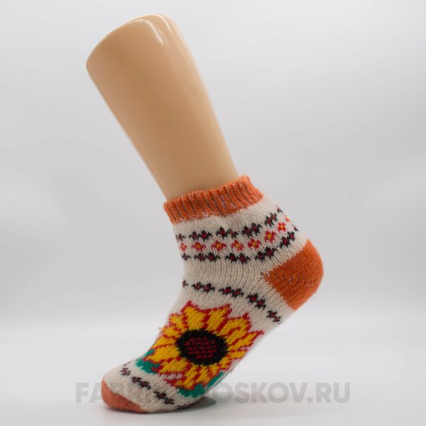 Женские короткие шерстяные носки с подсохнухом Женские короткие шерстяные носки с подсохнухом
