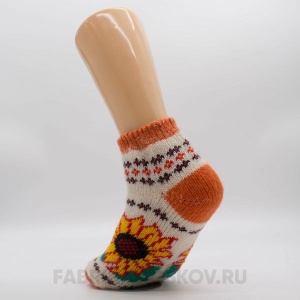 Женские короткие шерстяные носки с подсохнухом Женские короткие шерстяные носки с подсохнухом