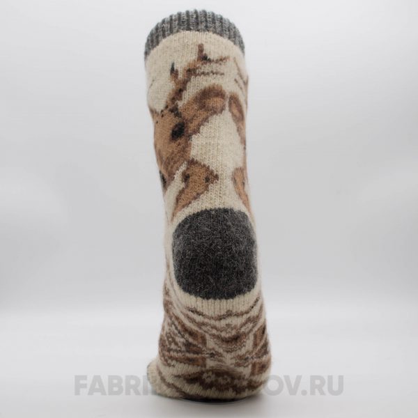 Мужские длинные шерстяные носки с оленем