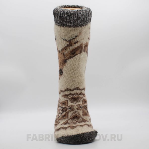 Мужские длинные шерстяные носки с оленем