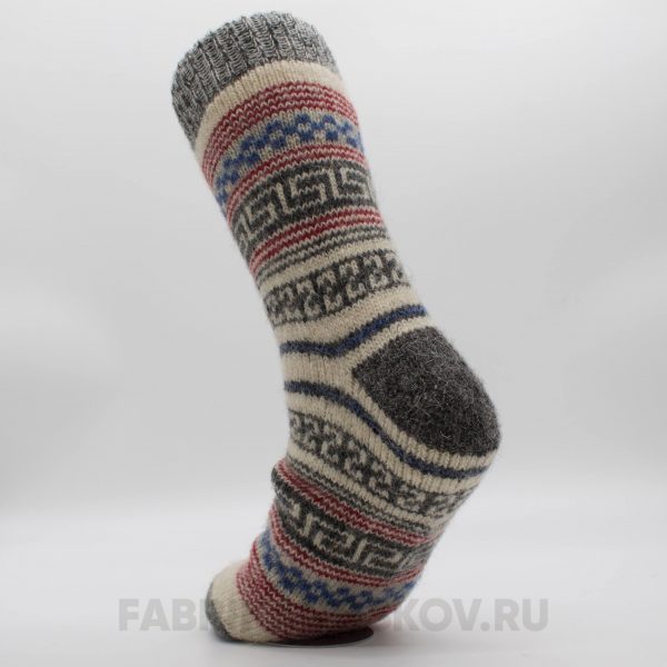 Мужские длинные шерстяные носки с полосками