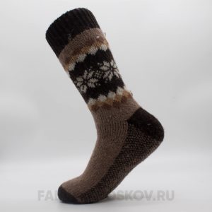 Женские шерстяные носки с цветами по кругу