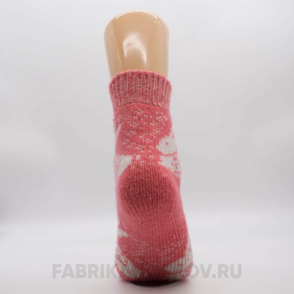 Женские короткие шерстяные носки с зайцами Женские короткие шерстяные носки с зайцами