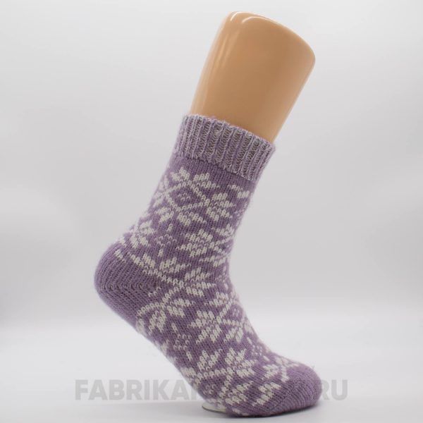 Женские шерстяные носки со снежинками Женские шерстяные носки со снежинками