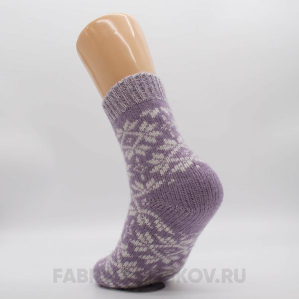 Женские шерстяные носки со снежинками Женские шерстяные носки со снежинками