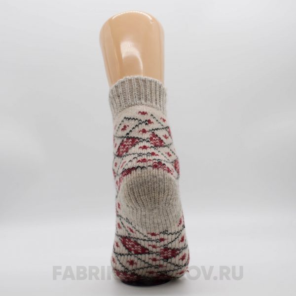 Женские короткие шерстяные носки в ромбик Женские короткие шерстяные носки в ромбик