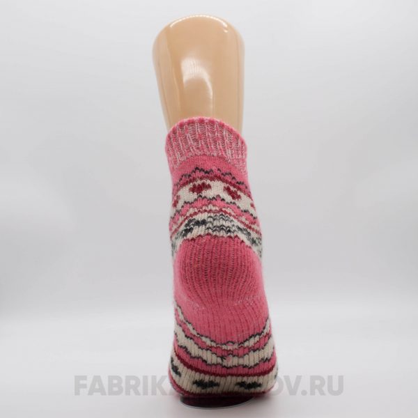 Женские короткие шерстяные носки с сердечками Женские короткие шерстяные носки с сердечками