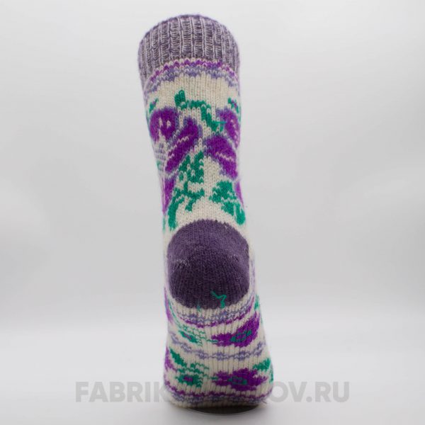Женские длинные шерстяные носки с цветами