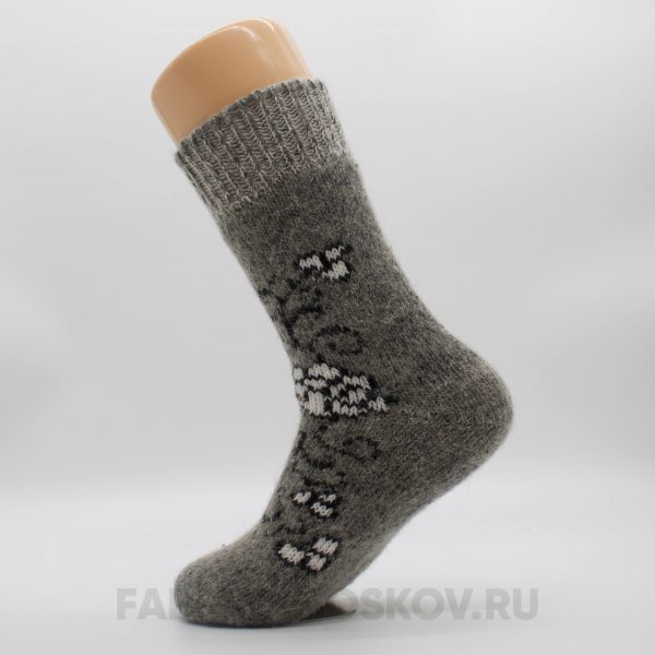 Женские длинные шерстяные носки с цветком Женские длинные шерстяные носки с цветком