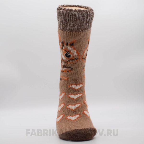 Женские длинные шерстяные носки с белкой Женские длинные шерстяные носки с белкой