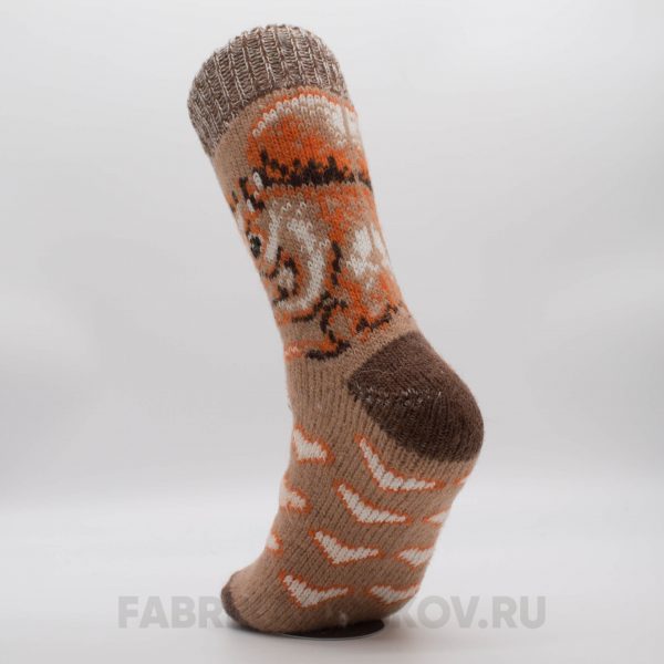 Женские длинные шерстяные носки с белкой Женские длинные шерстяные носки с белкой