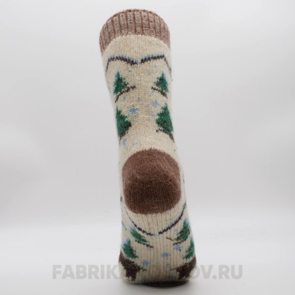 Мужские шерстяные носки с домом и лесом