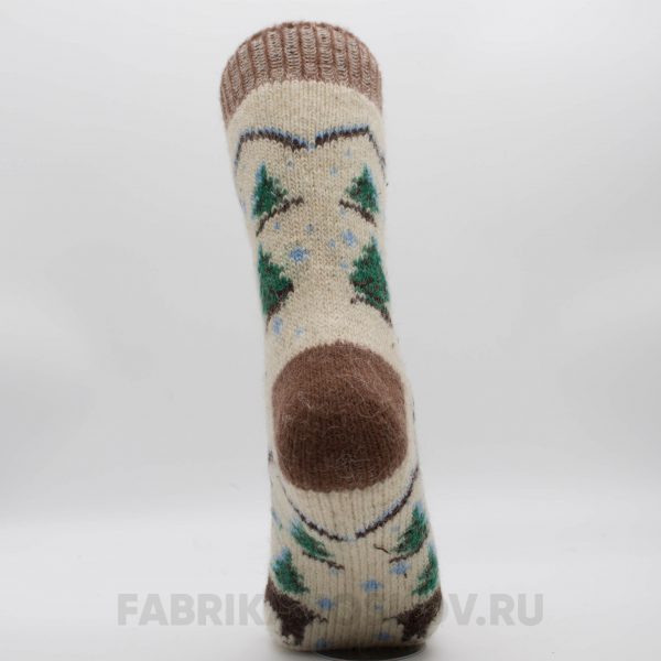 Мужские шерстяные носки с домом и лесом