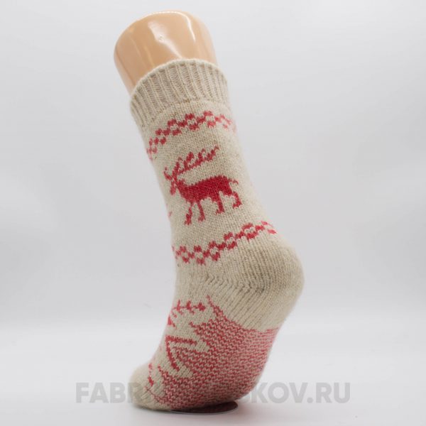 Женские длинные шерстяные носки с оленем с снежинкой Женские длинные шерстяные носки с оленем с снежинкой