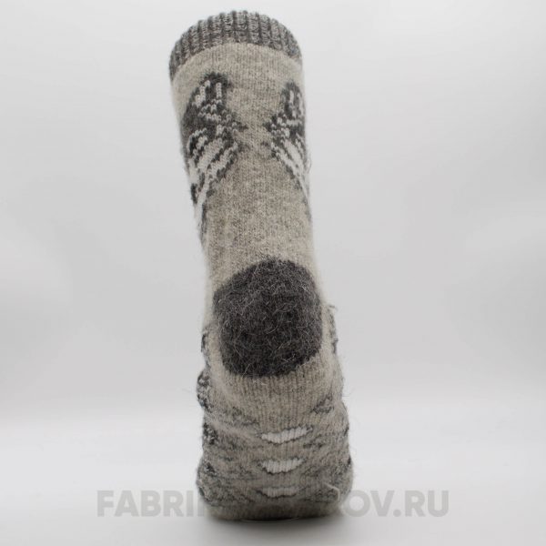 Мужские шерстяные носки с волком