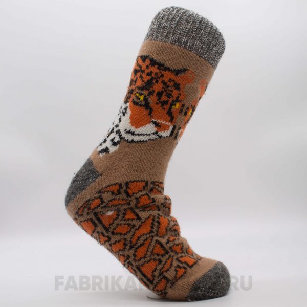 Мужские шерстяные носки с тигром