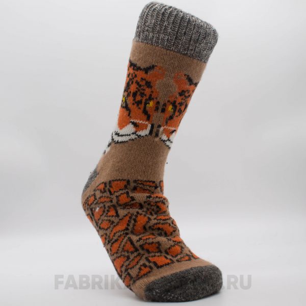 Мужские шерстяные носки с тигром