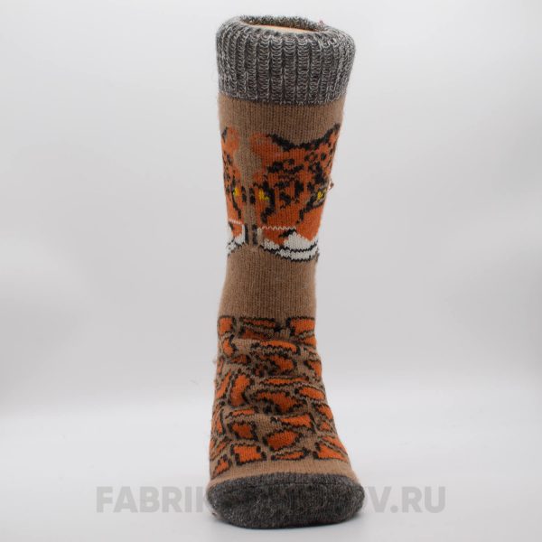 Мужские шерстяные носки с тигром